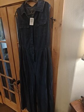 torrid Dark Indigo Wide-Leg Denim Jumpsuit